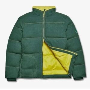 Allbirds Men’s Trino Puffer Jacket Full Zip Wool Blend Forest Green Coat Size L
